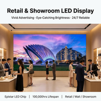 Mur vidéo LED couleur HD intérieur avec technologie Fine Pitch et raccordement sans soudure pour salles de conférence et publicité commerciale