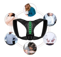 Correcteur de posture avec soutien dorsal en néoprène et sangles auto-agrippantes