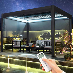 Tetto con feritoie <span class=keywords><strong>in</strong></span> alluminio impermeabile automatico per <span class=keywords><strong>balcone</strong></span> del cortile del Patio-<span class=keywords><strong>tettoia</strong></span> Pergola motorizzata per spazi esterni - Product Image 3