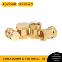 Sisipan Ulir HPB59Brass Heat Staking M2-M6/4-40/6-32/1/4-20 Berulir, Berlapis Seng Kuning-Kromat, Kelas 4.8 6.8, Untuk Pertambangan