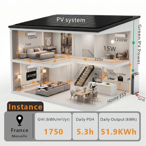 Batterie de stockage empilable H05k 5kWh à 20kWh 48V 51.2V 100Ah 200Ah pour alimentation de secours domestique tout-en-un avec hybride CE H05k Ultra Mince - Product Image 2