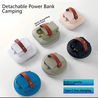 Lampe de camping à batterie amovible, multifonctionnelle, à intensité variable, avec fixation magnétique, grande capacité, batterie au lithium