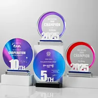 Trophée en acrylique cristal artificiel personnalisé Dazzling Crystal 2026 – Récompense annuelle pour employé, édition 52e anniversaire, étoile de l'année