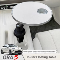 Plateaux flottants pour porte-gobelets de voiture pour ORA 5 2026, plateaux repas multifonctionnels et petites tables basses rondes, accessoires intérieurs automobiles