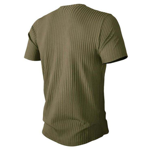 <span class=keywords><strong>T</strong></span>-<span class=keywords><strong>shirt</strong></span> personnalisé pour homme, coupe classique, style vintage, vert olive, col rond, <span class=keywords><strong>100</strong></span>% <span class=keywords><strong>polyester</strong></span> texturé, manches courtes - Product Image 4