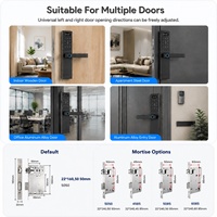Cerradura Inteligente Auvinx OEM ODM para Puerta, con Huella Dactilar, Contraseña, Reconocimiento Facial, Digital, para Interiores, Compatible con Tuya, para Marcas de Marca Privada