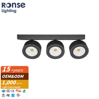 Lampe LED d'intérieur à montage en surface RONSE au design moderne avec cadre en aluminium focalisable à partir de 15 ° -40 °   Plafonnier encastré