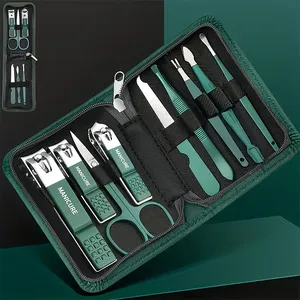 6/9Pcs Set Stainless Steel Manicure Set Portable Beauty <b>Kit</b> with <b>Nail</b> Clippers Scissors Files Dual-End <b>Nail</b> Pusher Tool - Product Image 1