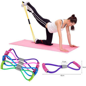 Bande de Résistance Élastique en Caoutchouc pour Exercices Sportifs, Expander de Poitrine en Forme de 8 pour Yoga Chaud et Fitness - Product Image 1