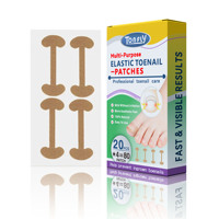 Tonfly 40 pièces Patchs de réparation des ongles, traitement épaississant et adoucissant pour paronychie, anti-infection, correction des ongles, soin des pieds