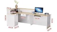 Table de réception en bois minimaliste moderne pour immeubles de bureaux pour hôtels Salons de coiffure Comptoir caisse enregistreuse Salles de réunion