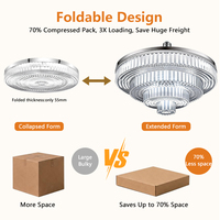 Lustre moderne de luxe à 3/4 couches en cristal, montage encastré, lampe de plafond LED fine de 55 mm pour la maison, le bureau, éclairage décoratif
