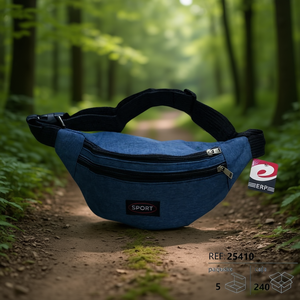 Waist Bag 6/U RINONERA Sport Blue With Zipper Pocket For Outdoor Activities - Product Image 2