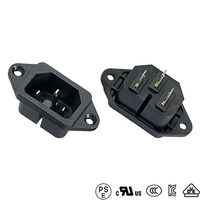 Prise d'entrée mâle à 3 broches IEC320 C16 15A 250V pour équipement de laboratoire