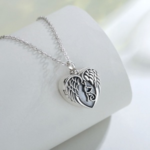 925 Sterling Silver <strong>Holds</strong> Pictures Dogs Pet Dog Cats <strong>Ashes</strong> Urn <strong>Necklace</strong> for Ahes - Product Image 4