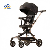 Poussette bébé pliable légère et haute, poussette bébé compacte et portable avec un design facile à plier
