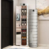 Meuble à chaussures rotatif best-seller Étagère à chaussures en PVC avec miroir et fonction de désodorisation