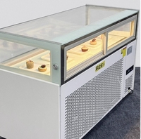 Vitrine Réfrigérée Commerciale Simple Couche Carrée en Verre à Refroidissement par Air avec Contrôle Numérique pour Pâtisserie