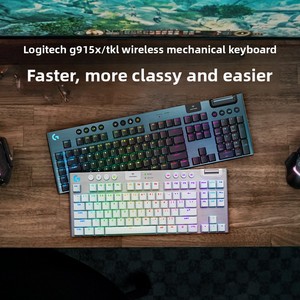 Logitech คีย์บอร์ดเล่นเกมแบบกลไกไร้สาย tkl tenless keyless <span class=keywords><strong>G915</strong></span>แบบดั้งเดิม - Product Image 6