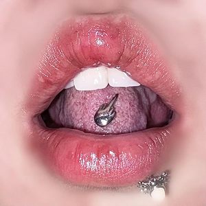 Clous de langue en acier inoxydable à filetage externe, forme étoile, bijoux de piercing pour fête - Product Image 3