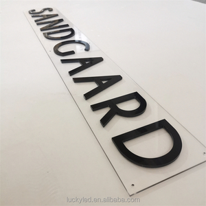 Precio de fábrica, logotipo de marca personalizado, placa de puerta, letrero acrílico no luminoso, letrero de número de casa de vestíbulo de oficina - Product Image 1