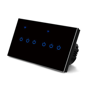 Langyeao Thông Minh Tường touchswitch 2/3/4/5/6/8 gang cho tuya Wifi 600W/gang điện tương thích <span class=keywords><strong>Google</strong></span> trợ lý <span class=keywords><strong>Alexa</strong></span> 240V cho nhà - Product Image 2