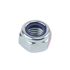 Гайка самоконтрящаяся (нейлоновая) <span class=keywords><strong>DIN</strong></span> 985 из высокоуглеродистой стали, класс прочности 10, с сине-белым цинковым покрытием - Product Image 5