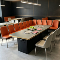 Jilu OEM Ensemble de barbecue de table commercial pratique, sans fumée et auto-purifiant, avec évacuation par le bas, pour la cuisson de viandes en gros