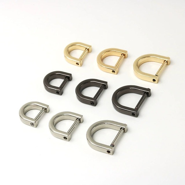 Custom Alloy Metal D Rings Buckles Clasp Handbag Accessories Bag Straps Manufacturer Custom Logo Special Bag Parts Accessories