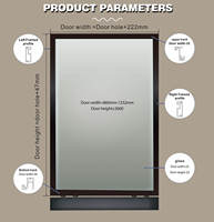 Sistema de Puerta Corredera Sin Rieles con Espejo de Vidrio y Herrajes Ocultos para Decoración de Sala de Estar