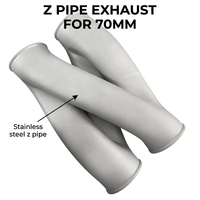 Adaptor Knalpot Midpipe Z-Pipe Stainless Steel 3 inci SDO, Panjang Sama, Cocok untuk BMW M3 M4 G80 G82 S58 Performance Catback Ss Zpipe