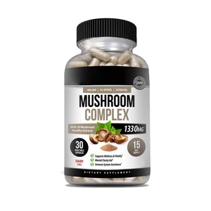 Cápsulas de Complejo de Hongos Antioxidantes para la Salud Cerebral, Suplementos Vegetarianos de Hongos, Cápsulas 10 en 1 con Extractos de Hongos - Product Image 1