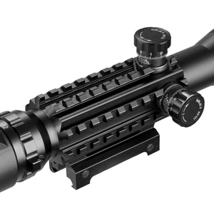 Lunette de visée optique combo <span class=keywords><strong>4</strong></span>-12x50EG double portée éclairée + vue <span class=keywords><strong>4</strong></span> réticule point rouge/vert avec accessoires de chasse à monture 20mm - Product Image 3