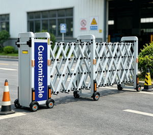 Barrière de sécurité routière extensible en aluminium Zhanjiang pour le gouvernement, les usines et les événements sportifs - Product Image 1