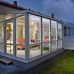 Véranda en verre populaire pour jardin extérieur, isolée thermiquement et économe en énergie, petite maison de jardin en verre pour l'extérieur - Product Image 4