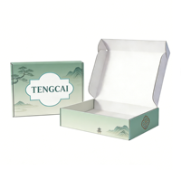 Boîtes d'expédition pliables écologiques en carton ondulé personnalisées avec revêtement UV, pelliculage mat, gaufrage et doublure en mousse pour emballage cadeau et artisanat