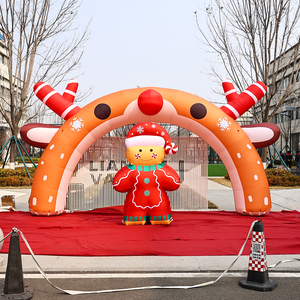 Arche gonflable de Noël en forme de cerf, étanche en tissu Oxford, pour l'extérieur, fournitures de décoration de Noël - Product Image 1