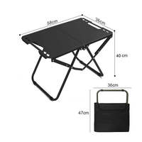Table de camping pliable tactique moderne en acier inoxydable pour l'extérieur, équipement de pique-nique portable, ensemble complet de mobilier d'extérieur