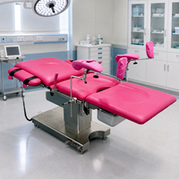 Table d'examen gynécologique électrique pour équipement médical hospitalier, lit d'accouchement obstétrical réglable avec support pour les jambes