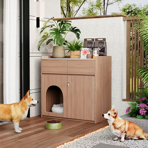 Mueble de entrada al por mayor para sala de estar, patio, hogar, casa para gatos y <span class=keywords><strong>perros</strong></span>, mueble de almacenamiento lateral de madera moderno - Product Image 5