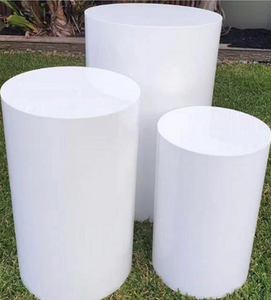 5Pcs Món Tráng Miệng Bánh Bảng Đen Trắng <span class=keywords><strong>Acrylic</strong></span> Xi Lanh Bệ Bộ Vòng Plinths Hiển Thị Nền Tảng Vòng Chân Đứng Cho Các Sự Kiện - Product Image 5
