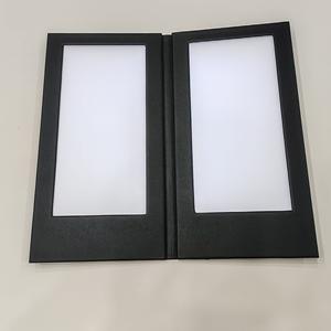 Expédition rapide, menus de restaurant à 2 pages, couverture de menu en cuir avec éclairage LED, A5 A4 5,5x11, couverture de livre de menu avec éclairage LED pour restaurant, bar - Product Image 1