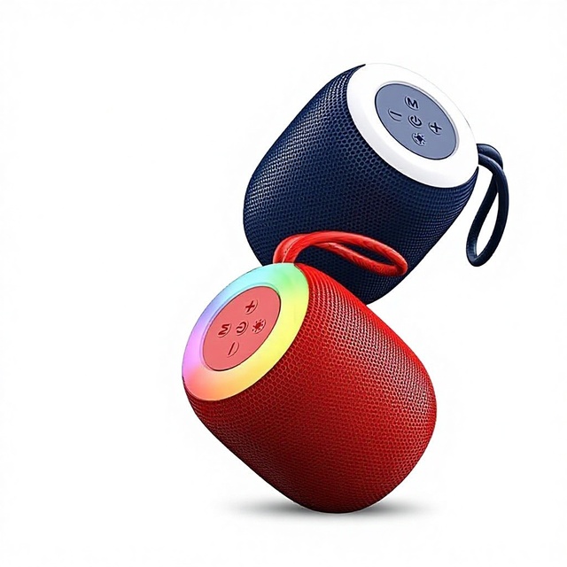 309 RGB Portable Wireless Speaker Multi-Color Light HD Stereo Built-in Mic App Supported Outdoor Audio Player Loudspeaker for DJ