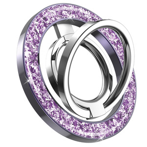 แหวนแม่เหล็กพับได้ แหวนโลหะแบบพับได้สำหรับยึดโทรศัพท์มือถือ รุ่น 17 16 Pro Max 15 14 13 12 - Product Image 1