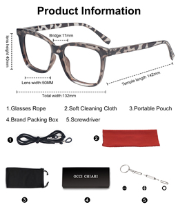 <span class=keywords><strong>Gafas</strong></span> de lectura cuadradas de gran tamaño para mujer, montura grande, <span class=keywords><strong>gafas</strong></span> de <span class=keywords><strong>presbicia</strong></span> a la moda, dioptrías + 1,0 + 2,0 + 3,0 + 4,0 - Product Image 3