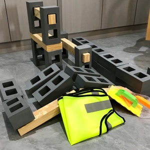 Bloques gigantes para niños pequeños, grandes bloques de construcción de espuma EVA de plástico para niños, ladrillos apilables gigantes para niños - Product Image 4