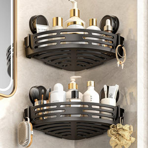 Estante de baño triangular de esquina para la prosperidad familiar, estante de almacenamiento duradero para artículos de tocador y accesorios - Product Image 1