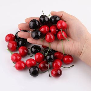 Venta al por Mayor de Cerezas Artificiales de 2 cm, Mini Cerezas de Espuma Realistas, Cerezas Rojas Decorativas para Adorno - Product Image 2