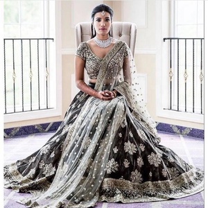 Latest & Beautiful-Bridal-Indian/Pakistani-<b>Top</b>-Lehenga dress with Embellished in crystal glass beads stone work for Wedding=2020 - Product Image 1