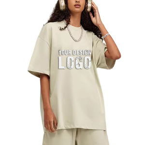 T-shirt pour homme décontracté d'extérieur, ample, respirant, à manches courtes, en coton de haute qualité 305G, épaules tombantes, surdimensionné - Product Image 6